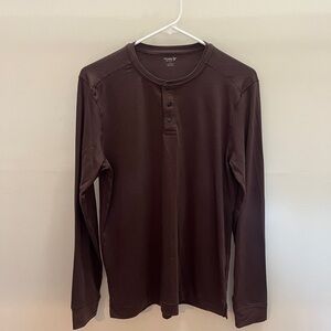 Old Navy Men's Dark Brown Long Sleeve Henley